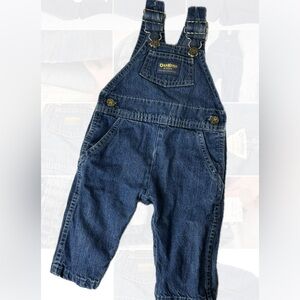 1980s OshKosh B’Gosh vintage bib denim blue jean overalls 9 months